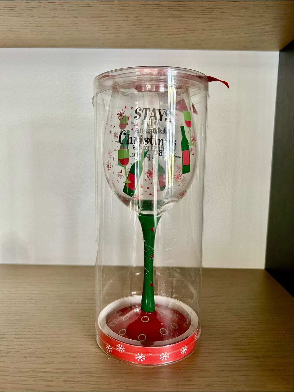 Wine đˇGlass "What happens at the Christmas Party-Stays at the Holiday Party"
